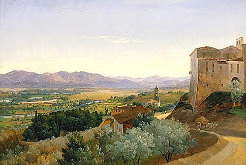 View from Narni. Study, 1845, Gustaf Wilhelm Palm
