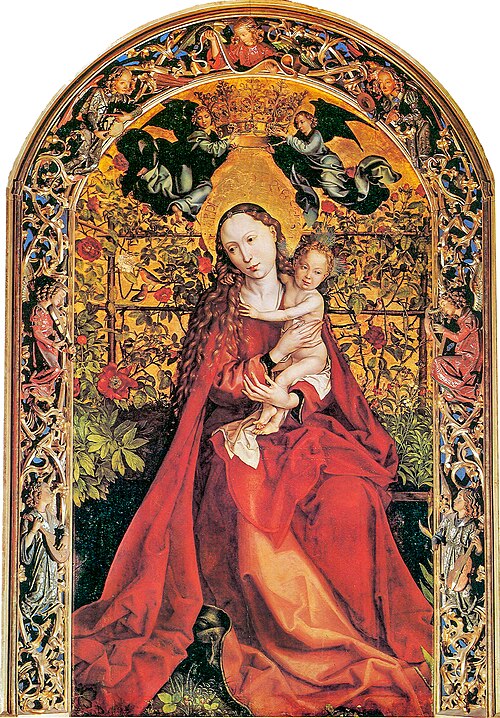 Madonna of the Rose Bower, 1473, Martin Schongauer