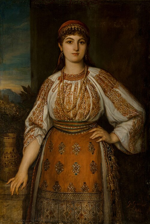 A woman in folk dress, 1886, Gustav Gaul