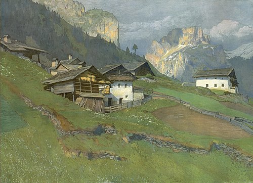 Bei St. Christina im Grödnertal, 1918, Gustav Jahn