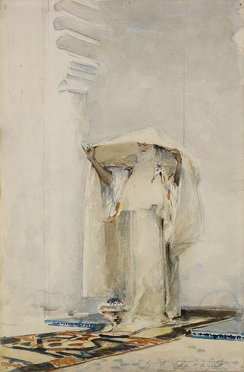 Incensing the Veil, 1880, John Singer Sargent