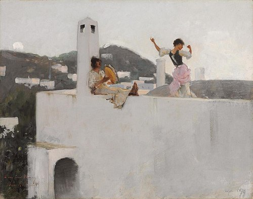 Capri Girl on a Rooftop, 1878, John Singer Sargent