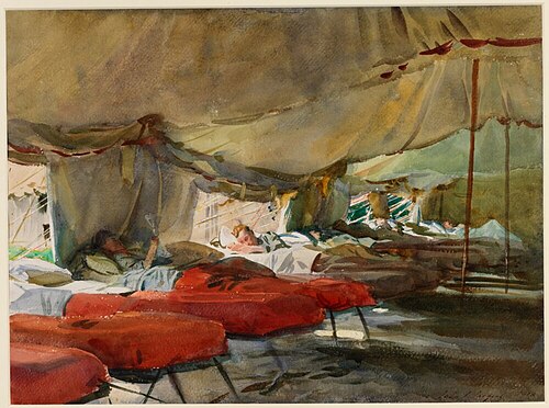 Interior of a Hospital Tent, 1918, John Singer Sargent