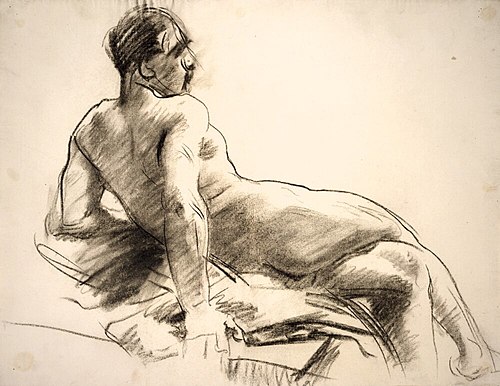 Reclining Male Nude Seen from Behind, 1902, John Singer Sargent