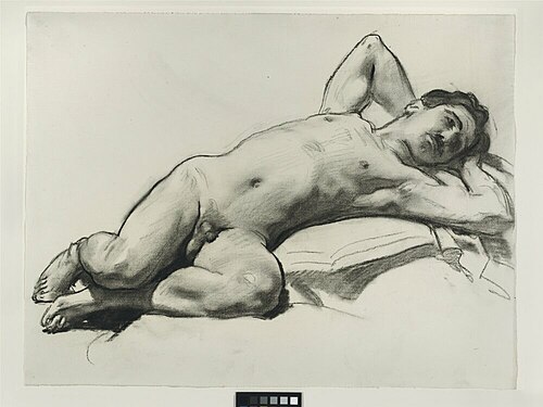 Reclining Male Nude (Nicola D'Inverno), 1902, John Singer Sargent
