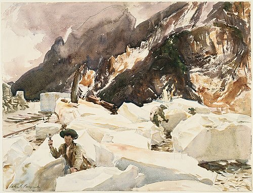 Carrara: Wet Quarries, 1911, John Singer Sargent