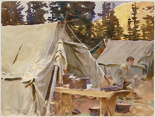 Camp at Lake O'Hara, 1916, John Singer Sargent
