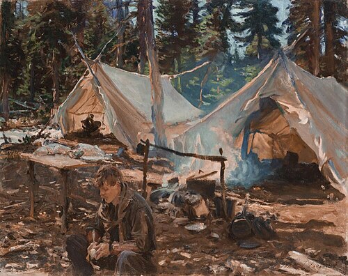 Tents at Lake O'Hara, 1916, John Singer Sargent