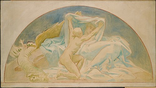 Study for "The Unveiling of Truth," Museum of Fine Arts, Boston, 1918, John Singer Sargent