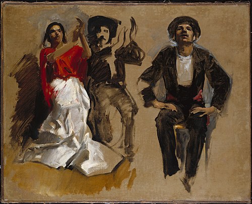 Study for Seated Figures for "El Jaleo", 1882, John Singer Sargent