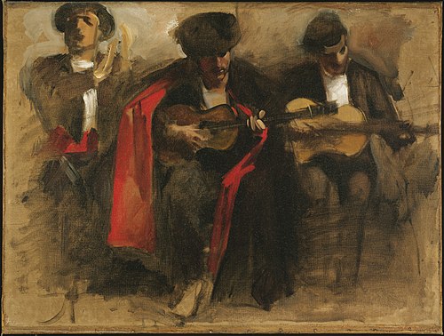 Study for Seated Musicians for "El Jaleo", 1882, John Singer Sargent