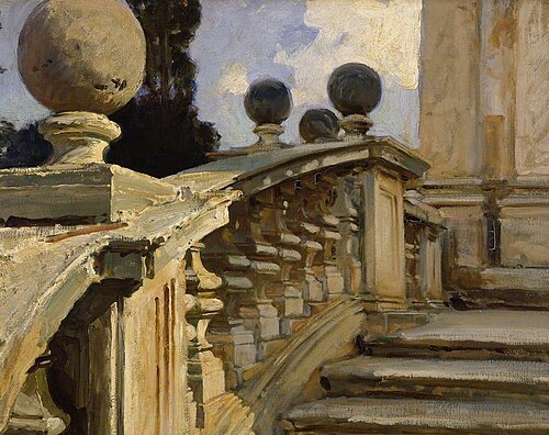 A Balustrade, , John Singer Sargent