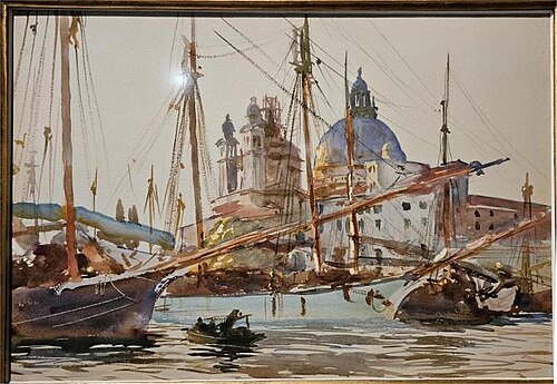 A Igreja de Santa Maria della Salute, 1909, John Singer Sargent