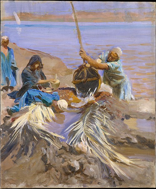 Egyptians Raising Water from the Nile, 1890, John Singer Sargent