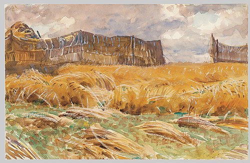 Camouflaged Field in France, 1918, John Singer Sargent