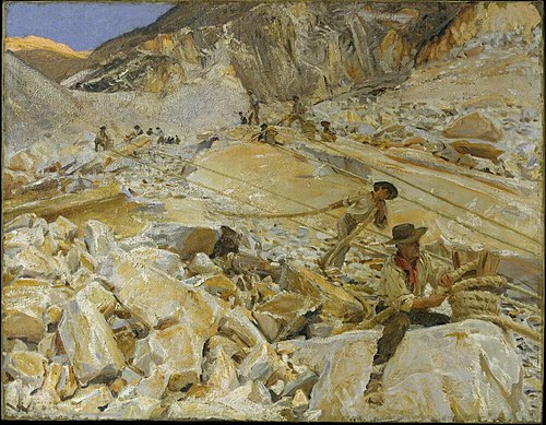 Bringing Down Marble from the Quarries to Carrara, 1911, John Singer Sargent
