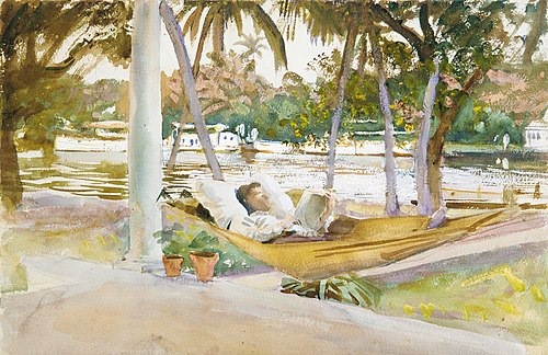 Figure in Hammock, Florida, 1917, John Singer Sargent