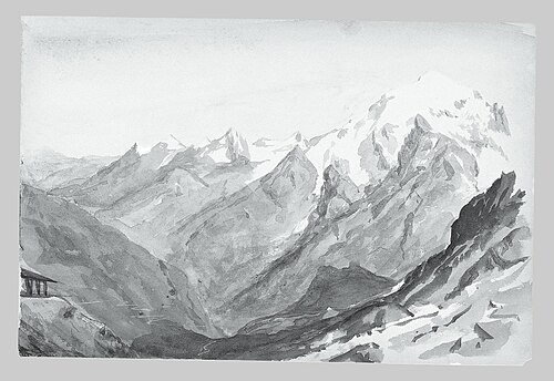 Ortler Spitz from Summit of Stelvio Pass (from Switzerland 1869 Sketchbook), 1869, John Singer Sargent