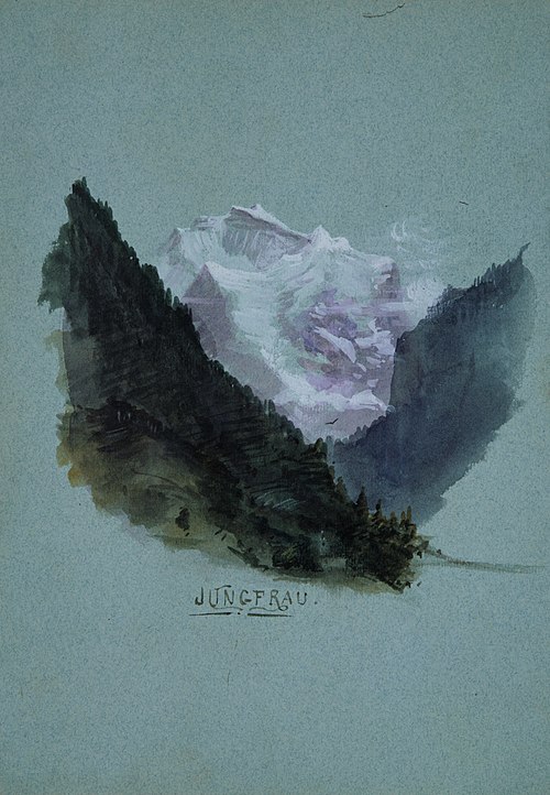 Jungfrau (from "Splendid Mountain Watercolours" Sketchbook), 1870, John Singer Sargent