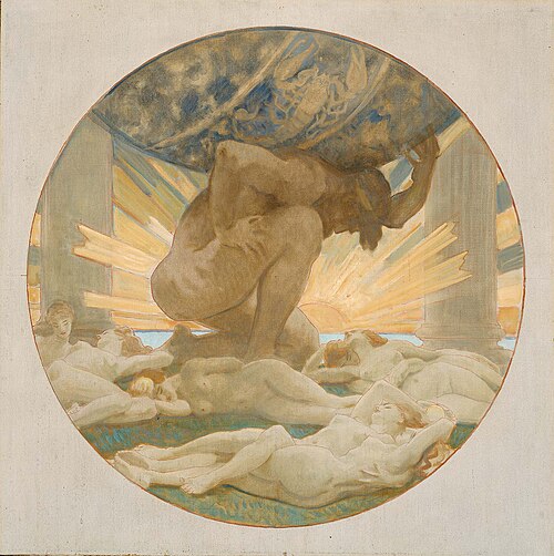 Sketch for Atlas and the Hesperides, , John Singer Sargent