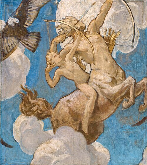 Sketch for Chiron and Achilles, , John Singer Sargent