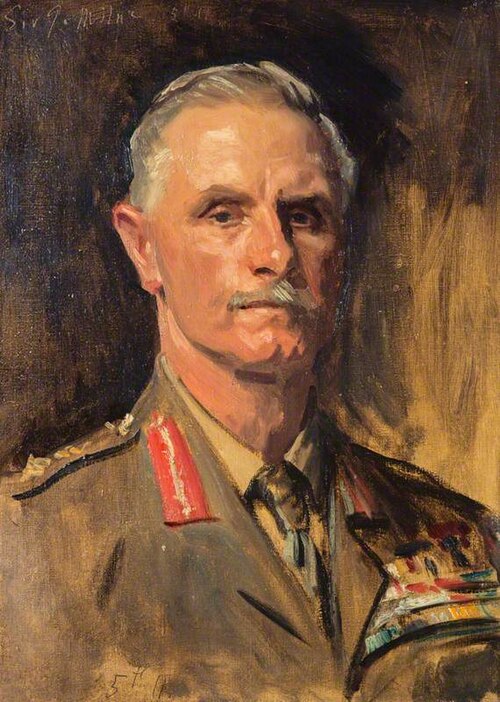 George Francis Milne, 1st Baron Milne, 1866 - 1948. Field-Marshal (Study for portrait in General Off, 1921, John Singer Sargent