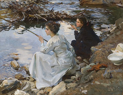 Two Girls Fishing, 1912, John Singer Sargent