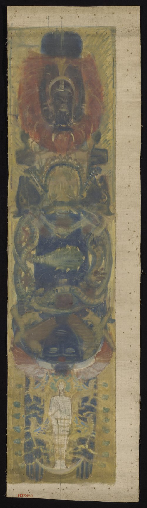 Study for the Boston Public Library Murals: Pagan Heads, for a Vault, 1892, John Singer Sargent