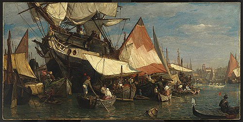Regatta in Venedig, 1876, Gustav Schönleber