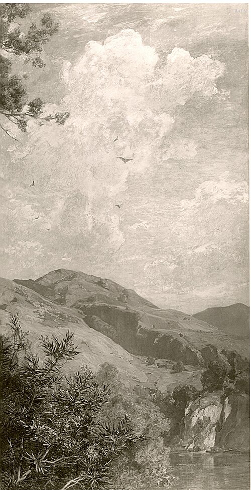 Vorgebirge mit blühenden Oleander, 1891, Gustav Schönleber