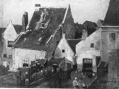 Häuser in Vlissingen, 1885, Gustav Schönleber