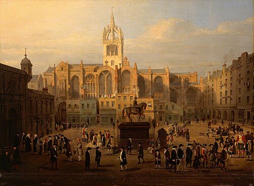 The Parliament Close and Public Characters of Edinburgh, Fifty Years Since, 1804, John Kay