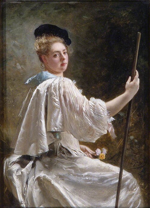 Lady with a Staff, , Gustave Jacquet