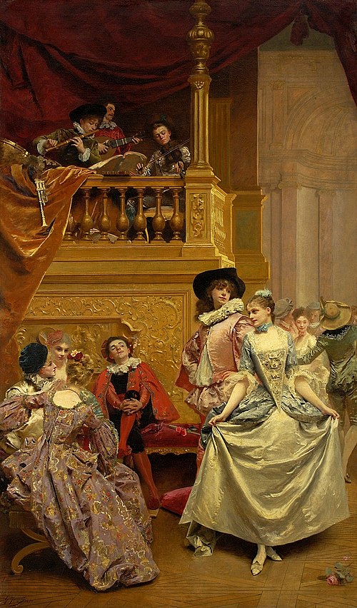 Bal costumé (Minuet)., 1880, Gustave Jacquet