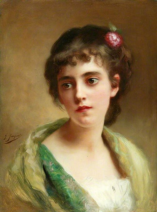 Head of a Girl, , Gustave Jacquet