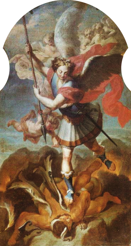 Saint Michael fighting the Devil, 1730, André Gonçalves