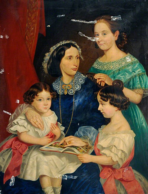 Mrs Sarah Bateman with Her Three Daughters, 1860, Thomas J. Banks
