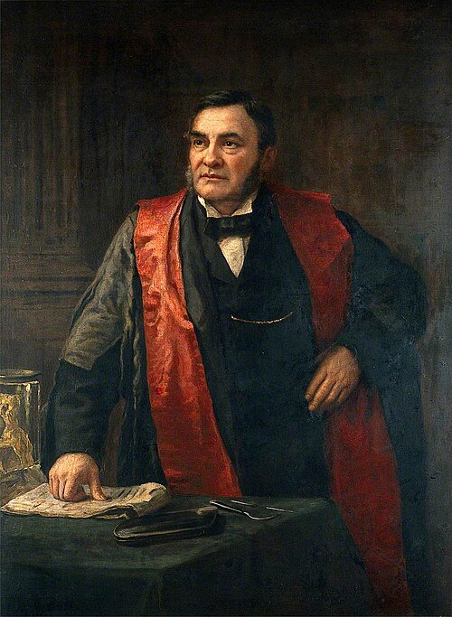 John Wood (1825–1891), FRS, FRCS, Giving a Lecture, 1888, Henry Jamyn Brooks