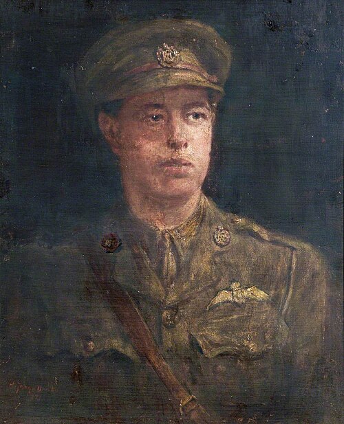 Portrait of a Young Royal Flying Corps Officer, 1921, Henry Jamyn Brooks