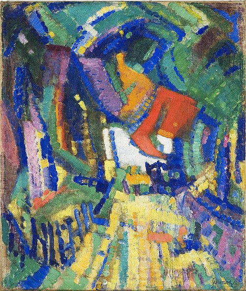 Dorpsstraat in de zon, 1912, Samuel Schwarz