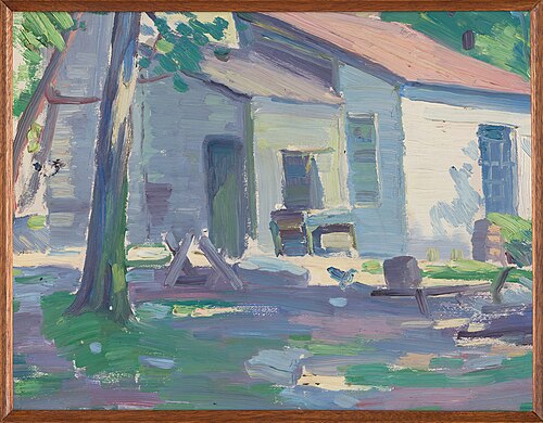 Een boerderij in Bergen, 1916, Samuel Schwarz