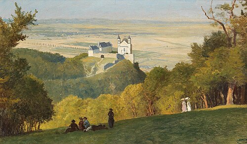 View from the Kahlenberg to the Leopoldsberg, , Leopold Munsch