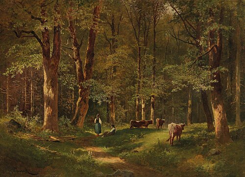 Forest motif from Ramsau, , Leopold Munsch