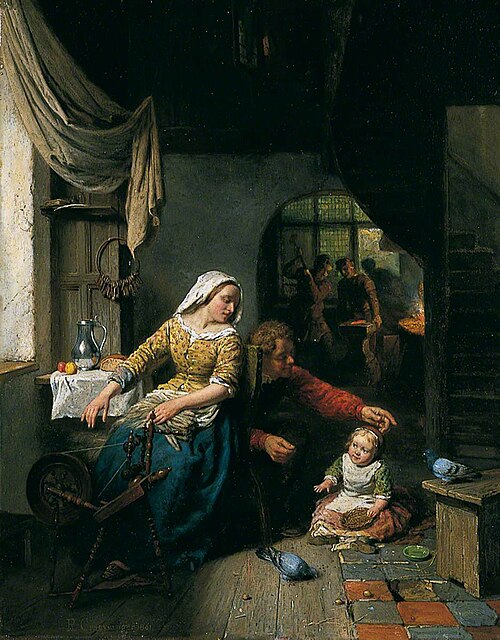 Cottage Interior, 1861, Reinier Craeyvanger
