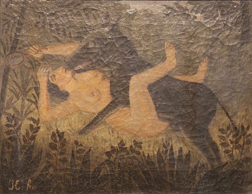 La belle et la bête, 1908, Henri Rousseau
