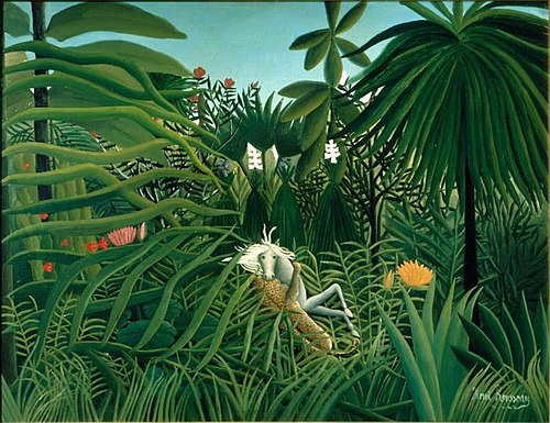 Jaguar Attacking a Horse, 1910, Henri Rousseau