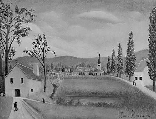 Village Landscape with Figures, 1902, Henri Rousseau