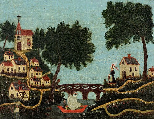 Paysage, le pont, , Henri Rousseau