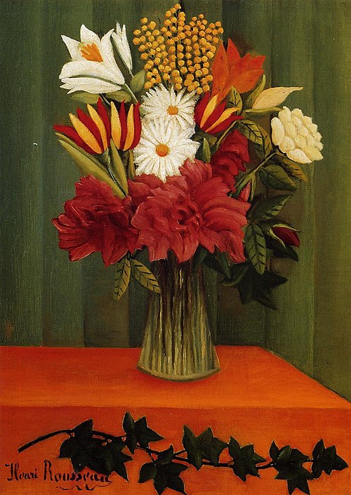 Flowers in a Vase, 1901, Henri Rousseau