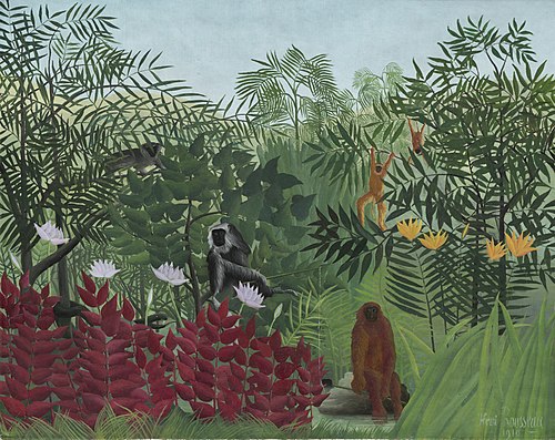 Tropical Forest with Monkeys, 1910, Henri Rousseau